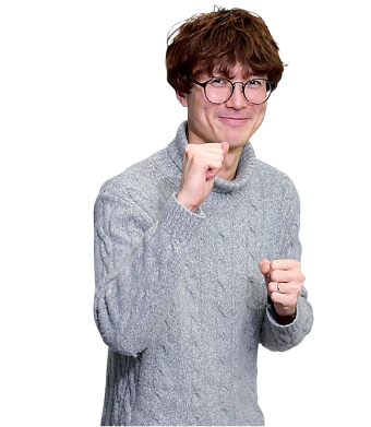 チャレンジを促す男性スタッフ