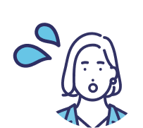 困っている女性のアイコン